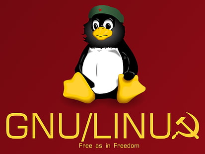 Гну Лину логотип, Linux, GNU, Че Гевара, Tux, HD обои HD wallpaper