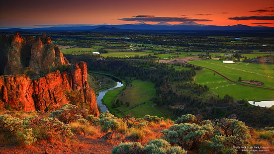 Государственный парк Смит Рок, Орегон, Природа, HD обои HD wallpaper
