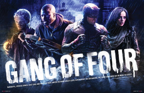 Defenders, The Defenders, Iron Fist, Danny Rand, Luke Cage, Daredevil, Matt Murdock, Jessica Jones, HD tapet HD wallpaper