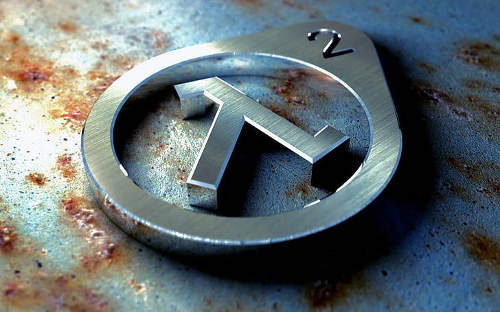 Half Life 2 Logo, future, guns, multiplayer, action, HD wallpaper