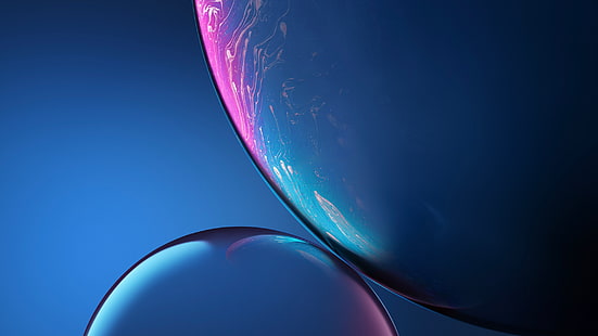 Blue Bubbles iPhone XR Сток, Синий, iPhone, Пузыри, Сток, HD обои HD wallpaper