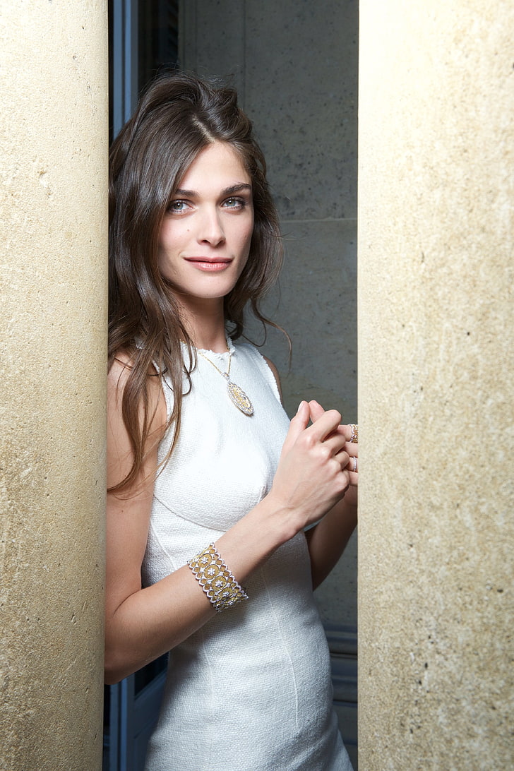 Elisa Sednaoui, necklace, HD wallpaper