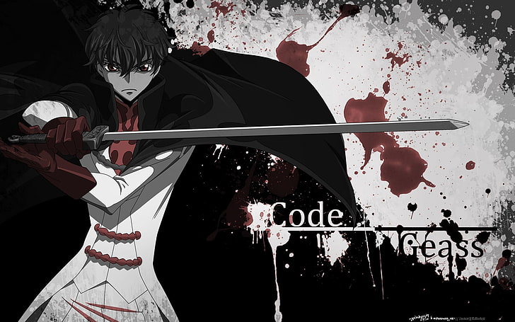 Code Geass wallpaper, code geass, suzaku kururugi, boy, sword, look, posture, HD wallpaper