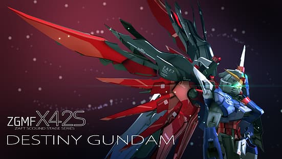  anime, mechs, Super Robot Taisen, Gundam, Mobile Suit Gundam SEED Destiny, Destiny Gundam, artwork, digital art, fan art, HD wallpaper HD wallpaper