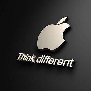 Apple ، فكر بشكل مختلف ، علامة تجارية ، شعار ، تكنولوجيا ، منتجات إلكترونية ، تفاحة ، فكر بشكل مختلف ، علامة تجارية ، شعار ، تكنولوجيا ، منتجات إلكترونية، خلفية HD HD wallpaper