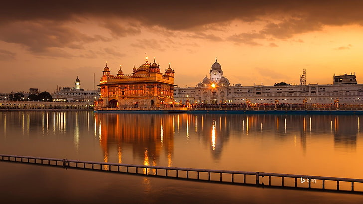 Indien Punjab-Bing Theme Wallpaper, braunes konkretes Gebäude, HD-Hintergrundbild