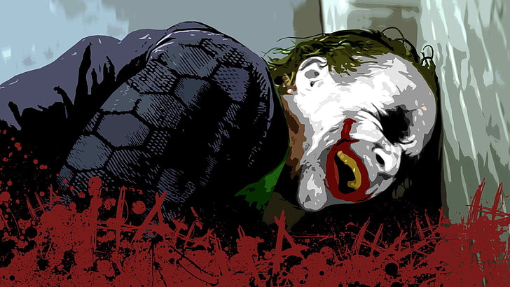 Joker-målningen, filmer, Batman, The Dark Knight, Joker, MessenjahMatt, färgstänk, HD tapet