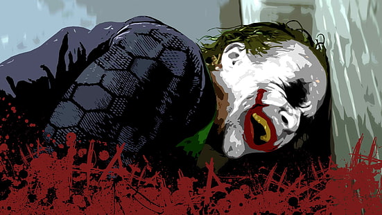 Malarstwo Jokera, filmy, Batman, Mroczny rycerz, Joker, MessenjahMatt, rozpryski farby, Tapety HD HD wallpaper