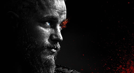 Ragnar Lodbrok, wajah manusia, Film, Film lainnya, viking, Wallpaper HD HD wallpaper