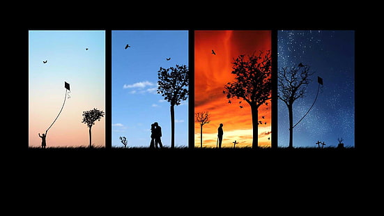 vier Jahreszeiten 02 1920x1080 Natur Jahreszeiten HD Art, HD-Hintergrundbild HD wallpaper