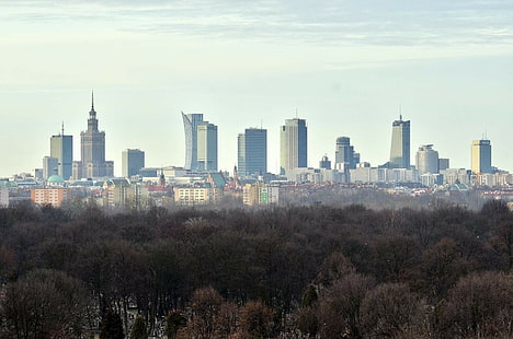 Warsaw, Poland, skyscraper, HD wallpaper HD wallpaper
