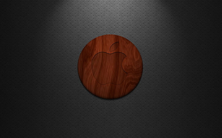 شعار Apple Wood ، شعار Apple ، شعار Apple، خلفية HD