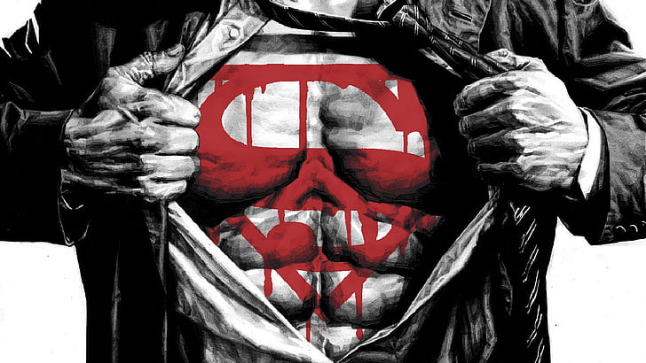 keajaiban, superhero, superman, logo superman, Wallpaper HD