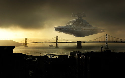 San Francisco, Star Destroyer, Star Wars, HD tapet HD wallpaper