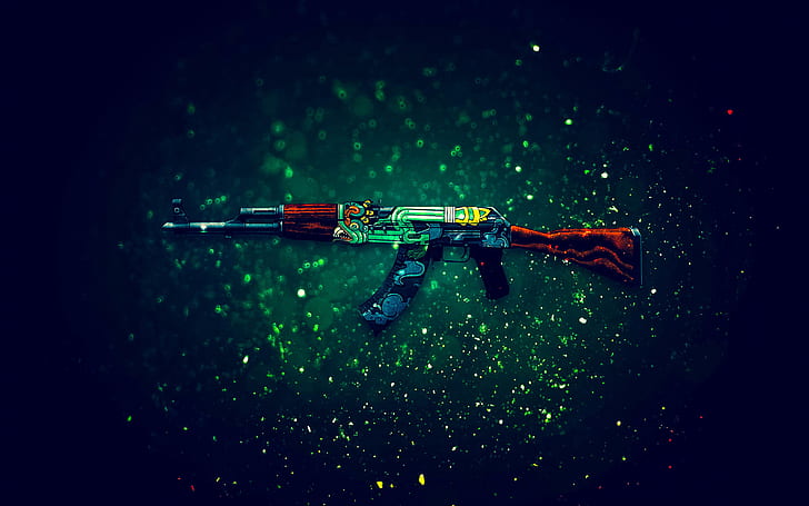 AK-47, Counter-Strike: Global Offensive, CS:GO, Fire Serpent, HD wallpaper