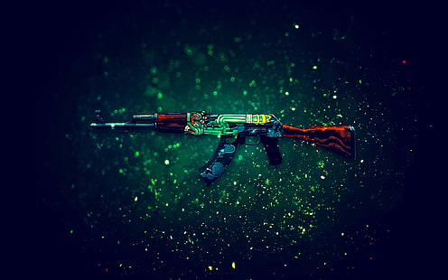 AK-47, Counter-Strike: Global Offensive, CS:GO, Fire Serpent, HD wallpaper HD wallpaper