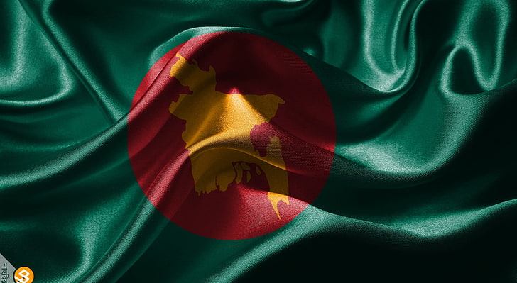 خلفيات بنغلاديش 1971 ، العلم الأخضر والأحمر ، آسيا ، آخرون، خلفية HD
