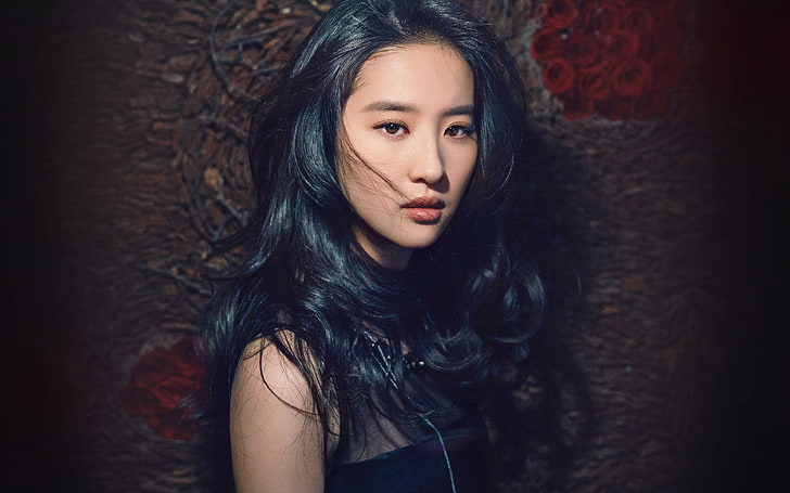 girl, liu, yifei, china, film, actress, model, singer, dark, HD wallpaper
