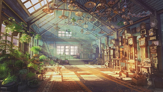 Anime Landschaft, Anime Garten, Sonnenschein, Blumen, Anime, HD-Hintergrundbild HD wallpaper
