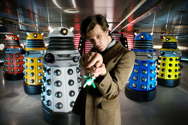 TV, Doctor Who, Matt Smith, Daleks, Doctor Kesebelas, Wallpaper HD