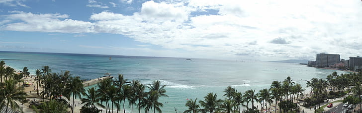 beach, from, hawaii, view, waikiki, HD wallpaper