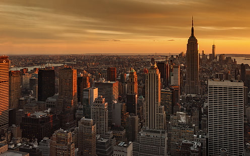 New York Buildings Wolkenkratzer HD, Gebäude, Stadtbild, Wolkenkratzer, New York, HD-Hintergrundbild HD wallpaper