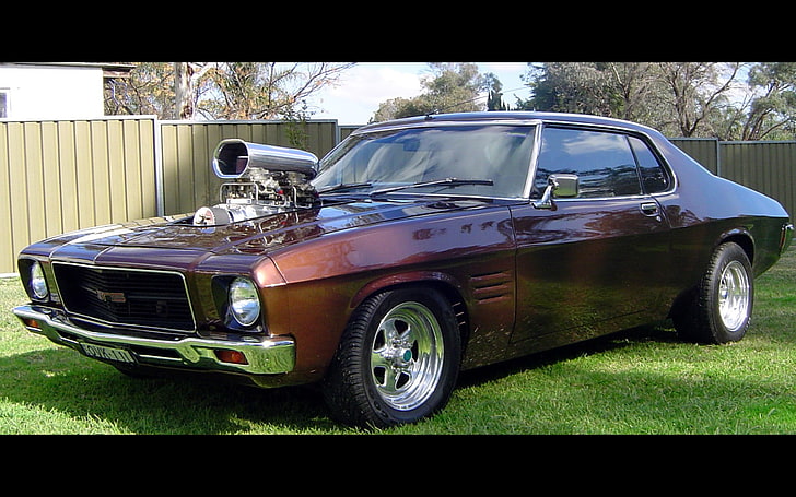 brown car, car, muscle cars, Holden, Holden Monaro, HD wallpaper