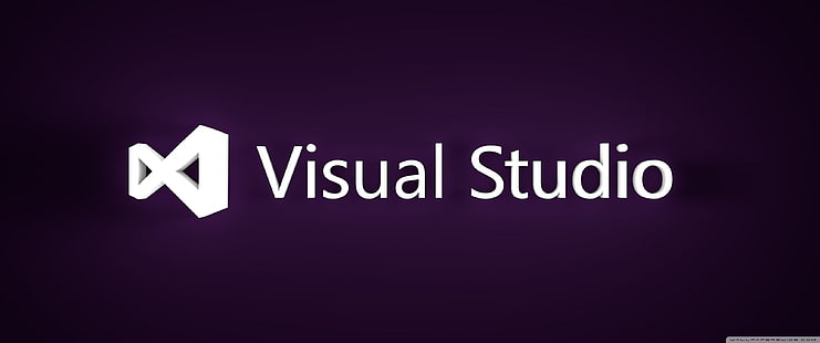 Microsoft Visual Studio, código, desarrollo web, logotipo, marca de agua, Fondo de pantalla HD HD wallpaper