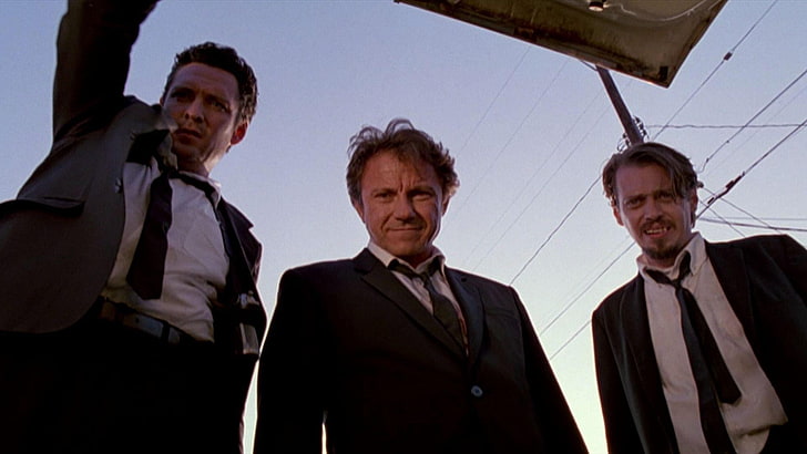 سترة بدلة سوداء مدببة للرجال ، Reservoir Dogs ، أفلام ، Steve Buscemi ، Harvey Keitel ، Michael Madsen، خلفية HD