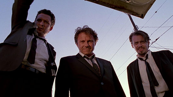 เสื้อสูทผู้ชายปกหยักสีดำ, Reservoir Dogs, ภาพยนตร์, Steve Buscemi, Harvey Keitel, Michael Madsen, วอลล์เปเปอร์ HD HD wallpaper