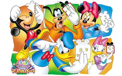 Personajes populares de Walt Disney Mickey y Minnie Mouse Donald Duck con Daisy Duck y Goofy Hd Wallpaper Widescreen 1920 × 1200, Fondo de pantalla HD HD wallpaper