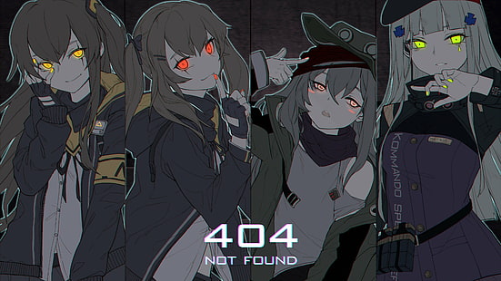 404 Bulunamadı, Anime Girls, Parlayan Gözler, HD masaüstü duvar kağıdı HD wallpaper