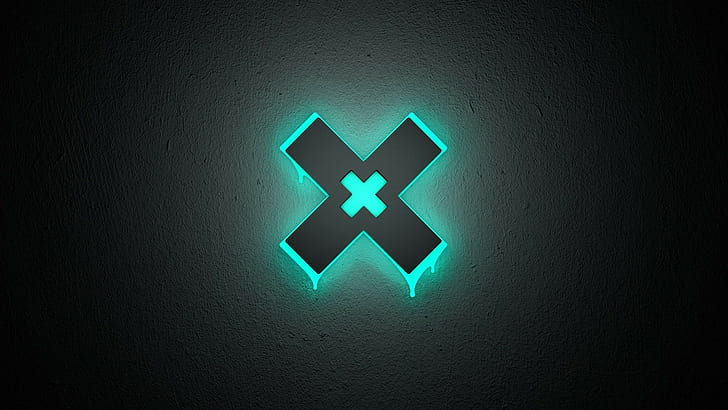 neon, The XX, minimalis, bercahaya, Wallpaper HD