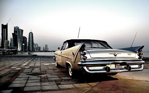 Класически автомобил Classic Chrysler HD, сребристо класическо купе, автомобили, кола, класика, chrysler, HD тапет HD wallpaper