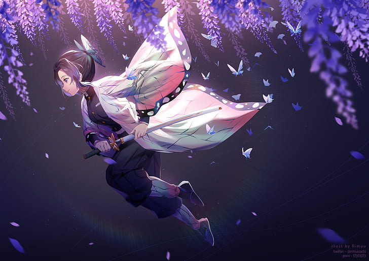 Anime, Dämonentöter: Kimetsu no Yaiba, Shinobu Kochou, HD-Hintergrundbild