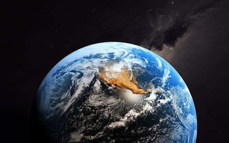 Blue earth planet-Expanse Space HD Wallpaper, earth digital wallpaper, HD wallpaper