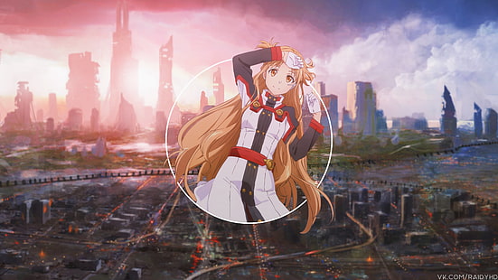 anime, gadis-gadis anime, gambar-dalam-gambar, Sword Art Online, Yuuki Asuna, Wallpaper HD HD wallpaper