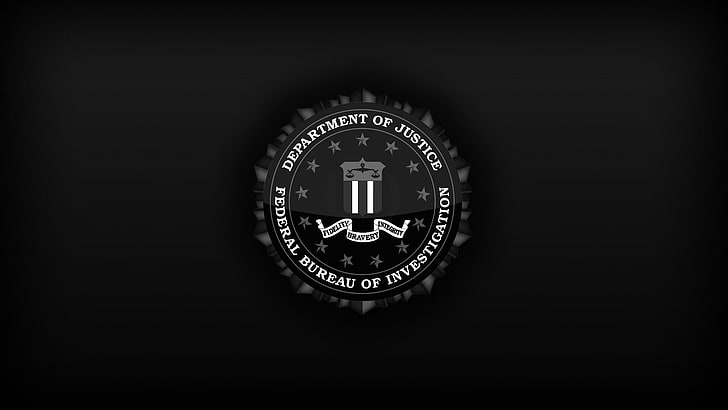 Department of Justice logo, black, logo, the FBI, FBI, HD wallpaper |  Wallpaperbetter