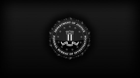 Логотип Министерства юстиции, черный, логотип ФБР, ФБР, HD обои HD wallpaper