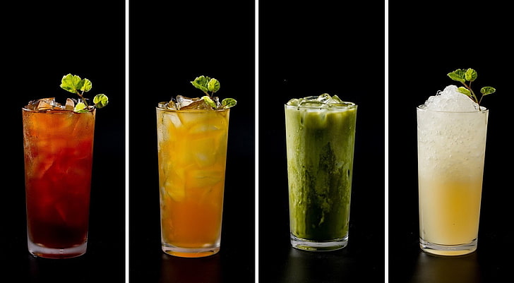Collage, Trinkglas, Cocktails, HD-Hintergrundbild