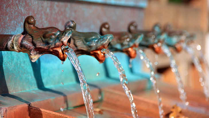 Brunnen, Wasser, sauberes Wasser, Trinkwasser, Wasserlauf, HD-Hintergrundbild