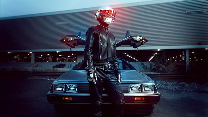 Daft Punk, musik, gaya Retro, Wallpaper HD