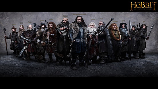 The Hobbit dwarfs HD tapet, The Hobbit: An Onexpected Journey, filmer, Thorin Oakenshield, dvärgar, HD tapet HD wallpaper