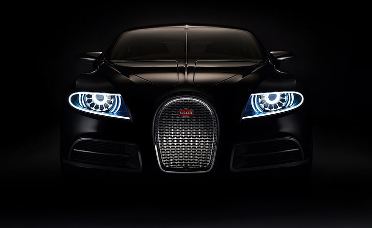 Bugatti 16C Galibier Concept, black Bugatti concept car, Cars, Bugatti, galibier, concept, car, bugatti 16c galibier, dark, HD wallpaper