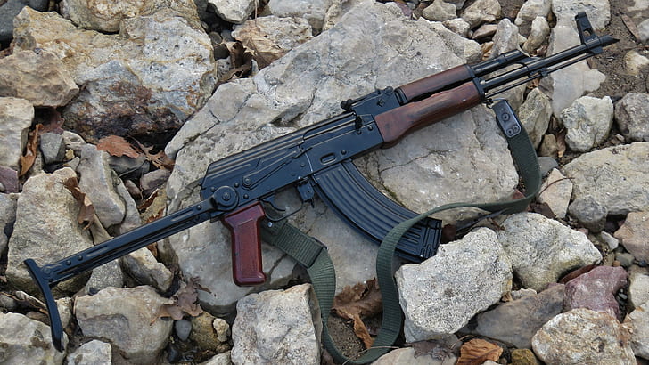 пистолет, оружие, автомат Калашникова, Польша, АКМС, HD обои