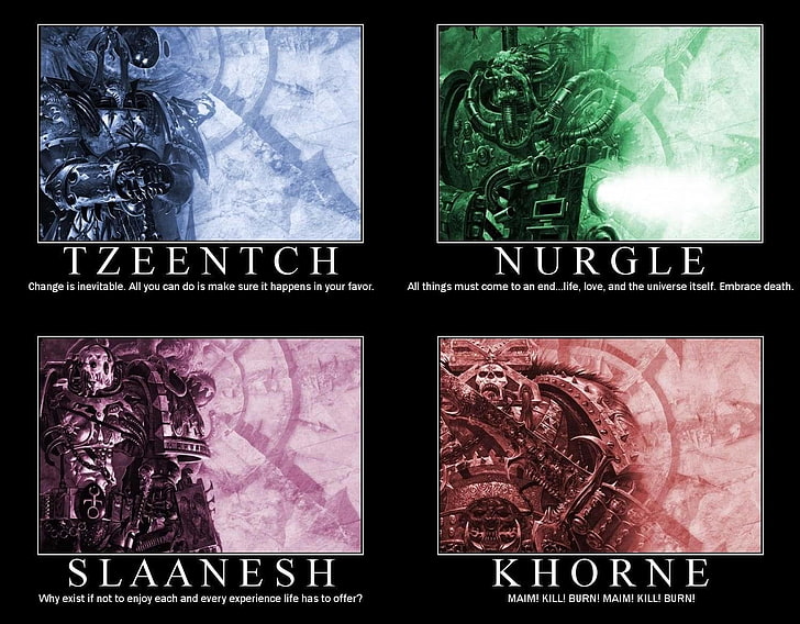 empat buku berbagai macam judul, Warhammer, Wallpaper HD