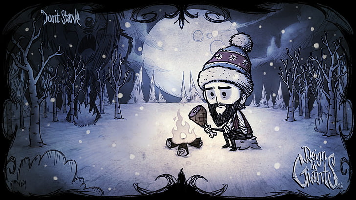 Don't Starve illustration, winter, hat, meat, Wilson, Cyclops, don't starve, reign of giants, HD wallpaper