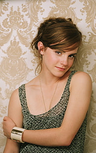 Emma Watson, celebrytka, aktorka, kobiety, kasztanowe włosy, portret, Tapety HD HD wallpaper