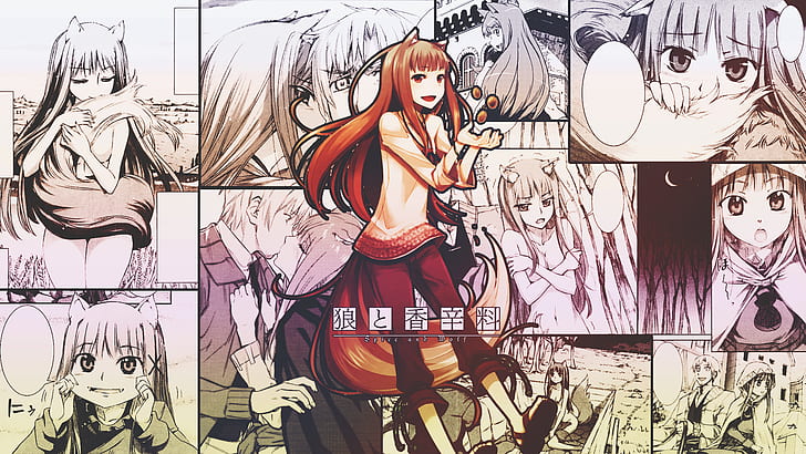 Spice and Wolf, anime girls, Holo, Tapety HD
