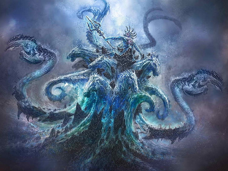 mythical sea creature digital wallpaper, God of War, God Of War III, Poseidon (God of War), HD wallpaper